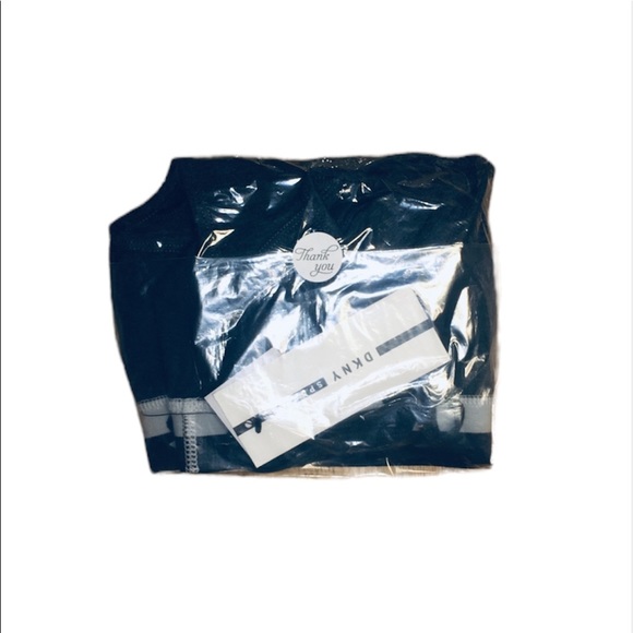 NWT DKNY: Gray Cross Back Workout Sports Bra - Picture 5 of 5